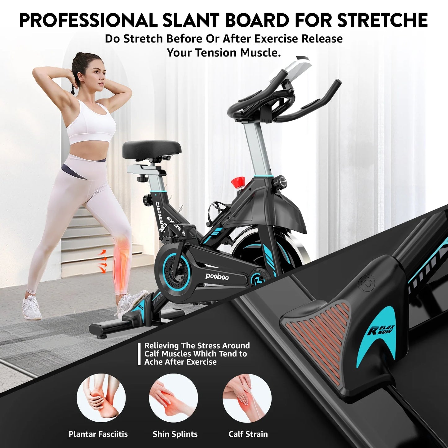 Indoor Cycling Bike Stationary Magnetic Exercise Bikes Bicycle Machine for Home Cardio Workout 350Lb