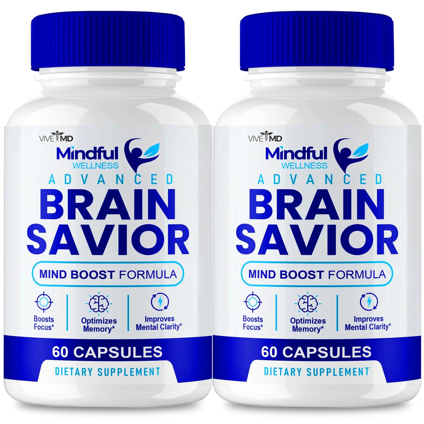 Mindful Wellness Brain Savior Supplement - Brain Savior Advanced Formula for Cognition, Maximum Strength Brain Savior Capsules, Focus and Mind Boost - Brain Savior Pills Reviews (2 Pack)