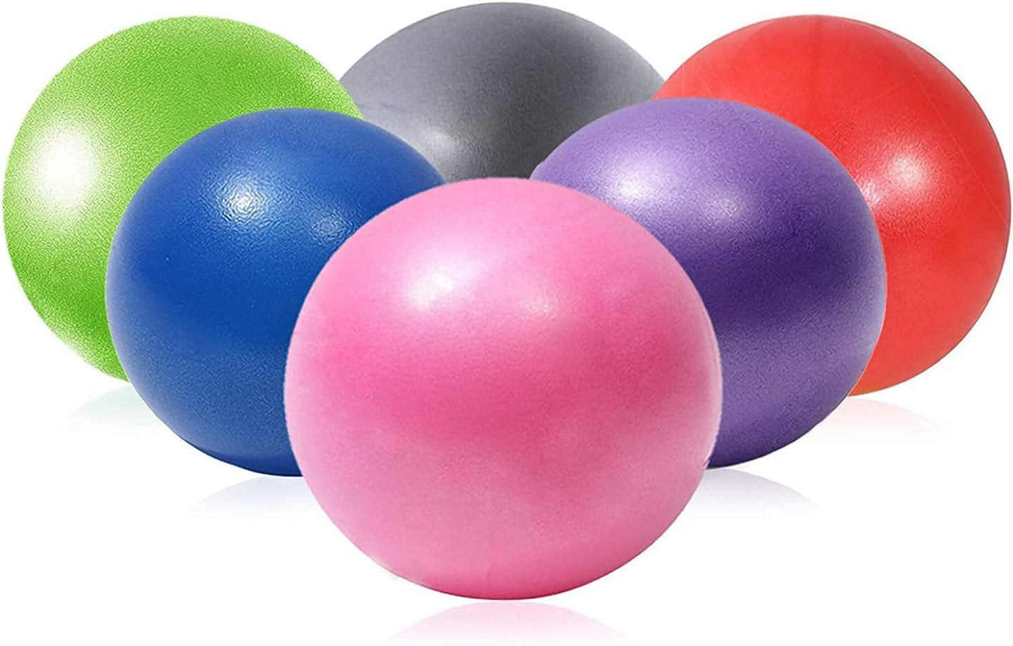 Mini Yoga Balls 9 Inch Exercise Pilates Therapy Balance Barre Equipment for Home Stability Squishy Training Physicalcore Training(6 PCS)