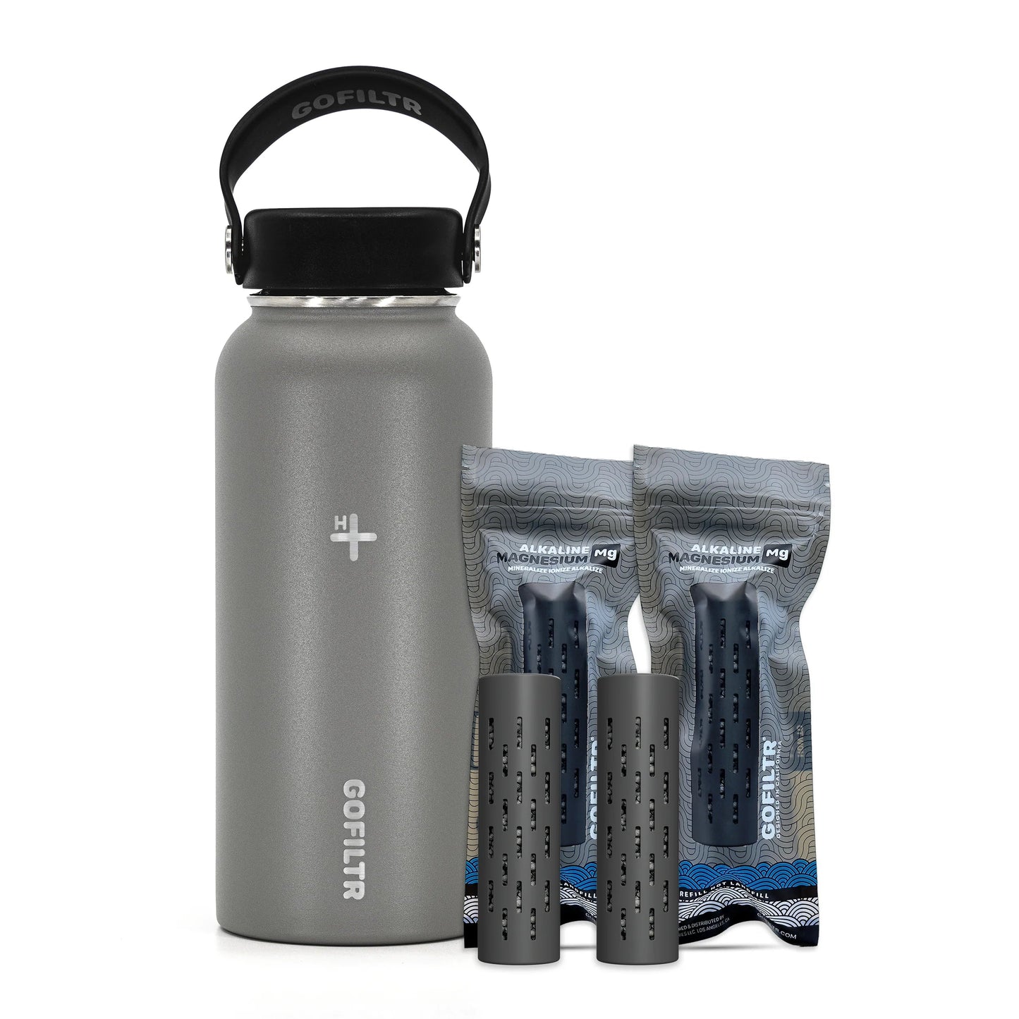 Alkaline Water Bottle 32 Oz - Insulated Water Bottle That Creates 9.5 Ph Alkaline Water