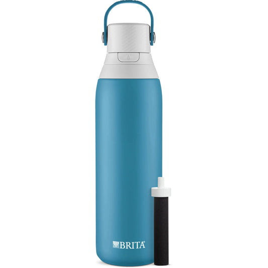 20 Oz Blue Jay Premium Stainless Steel Leak Proof Filtered Insulated Water Bottle with Straw