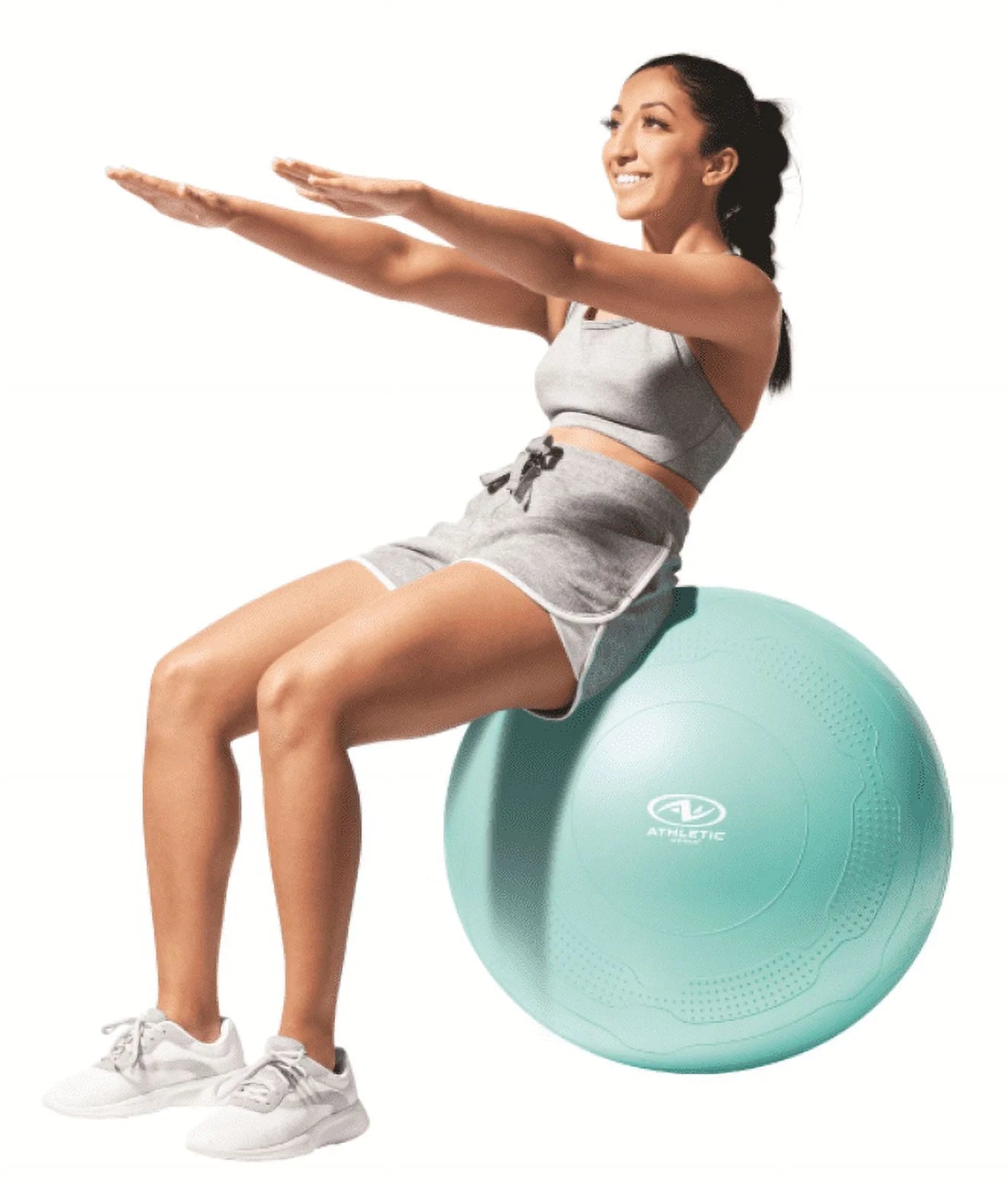 55Cm Yoga Ball, Anti-Burst, Exercises Poses Embossed