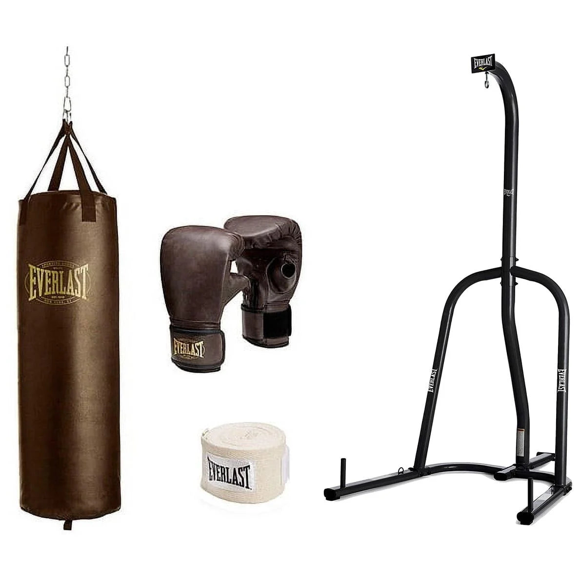 Heavy Bag Stand with 100 Lb Vintage Heavy Bag Kit, Black, 3 Piece